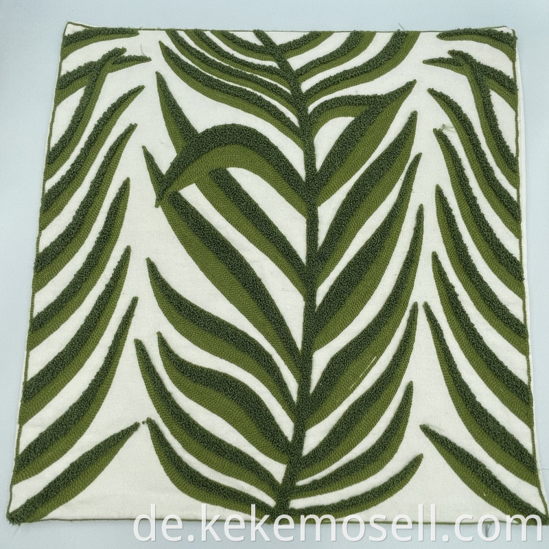 Leaf Pattern Chair Pad Cover Jpg